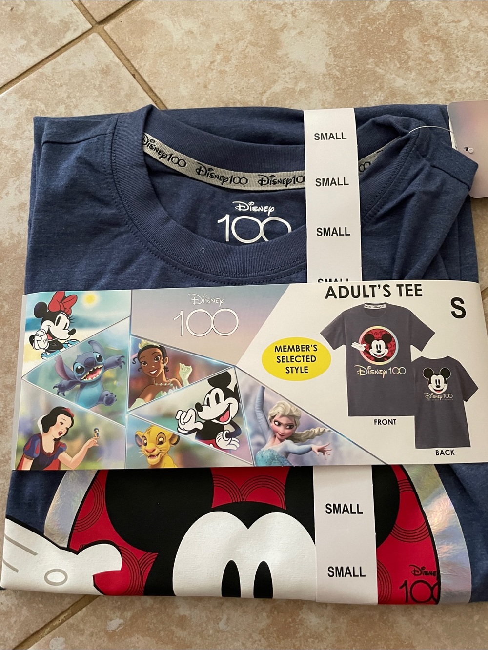Disney Navy and Red Mickey 100 Graphic Tee